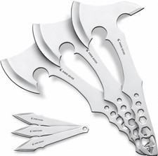 Professional Throwing Axe Set, 6 Pack 11.5" Stainless Steel Throwing Axes - A...
