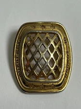 Vintage Burberrys of London Gold Tone 1.25" x 1.5" Scarf Clip with Stars