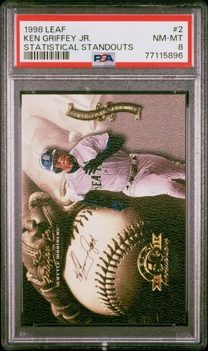 1998 Leaf Statistical Standouts #2 Ken Griffey Jr. /2500 PSA 8 HOF MARINERS