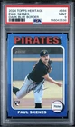 2024 Topps Heritage Paul Skenes RC Dark Blue Border PSA 9 Mint Pirates