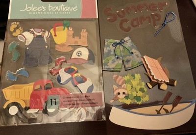 2 Jolees Boutique Stickers Scrapbooking Sheets Shorts Toddler Overalls S mores