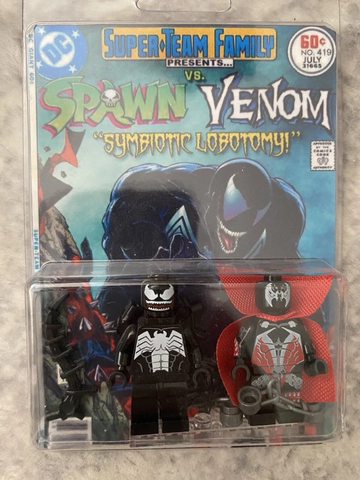 Juego de minifiguras personalizadas “Lego” Spawn Vs Venom - McFarlane Art Blister Pack ASM 316 Foto 2 de 3