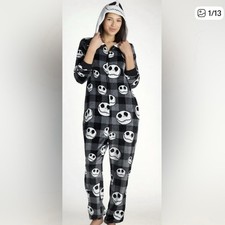 Nightmare Before Christmas Pajamas Pajama Costume Jack Skellington Adult Size XS