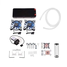 DIY 240mm Cooler CPU/GPU Block Pump Reservoir LED Fan Heat Sink Compputer Wat...