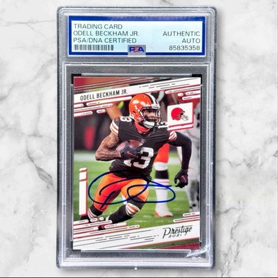 Odell Beckham Jr Signed 2021 Panini Prestige Browns Auto PSA/DNA 