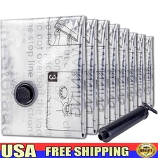 Vacuum Storage Bags Jumbo Pack Durable Reusable Compression Bags W/ Pump New