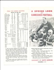 1969 South Carolina Gamecock Football spring prospectus  bxa