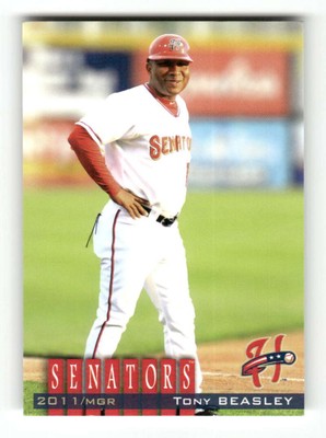 2011 Grandstand Harrisburg Senators Tony Beasley MGR BXCP18