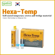 SpiDent Hexa-Temp Bisacrylic Self Curing Temporary C & B Resin 1:1 Dispensers