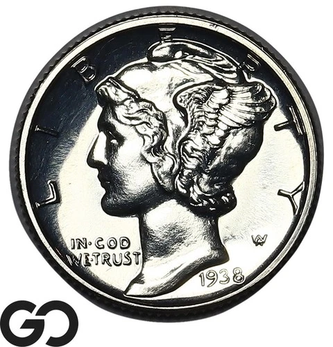 1938 Mercury Dime PROOF, Superb Gem PR++, Premium Quality PF!