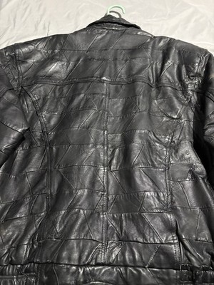 Vintage Goat Leather Patchwork Jacket Moto Biker Scab If Six Was