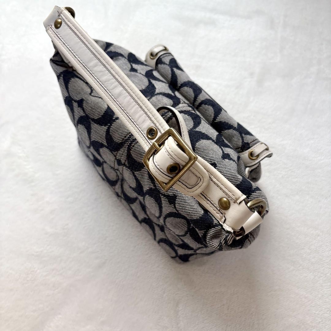 バッグ Coach Legacy Denim Accessory Pouch Bag COACH Signature Legacy Denim Accessory Pouch Mini Hand Bag