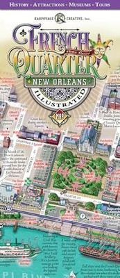 French Quarter New Orleans Illustrated Map : History - Attractions - Museums ...