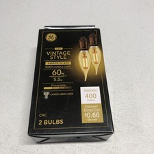 GE Vintage Style LED 5.5 W Light Bulbs, 60 Watt, Amber Glass, Warm Candle Light