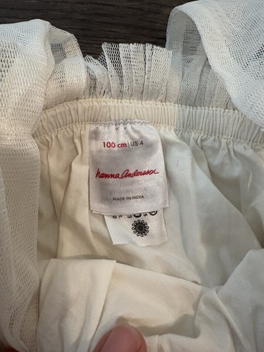 Hanna Andersson Silver Star Tulle Sleeveless Dress Size 4 - Picture 2 of 4