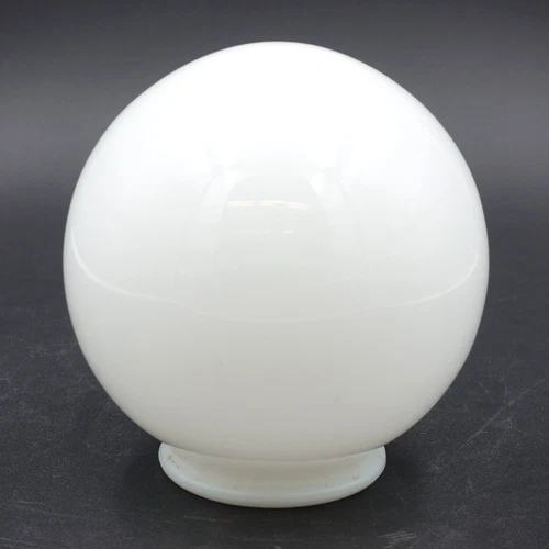 VTG White Glass 6" Round Ball Light Shade Globe Lamp Milk Glass 3.1/8" Fitter
