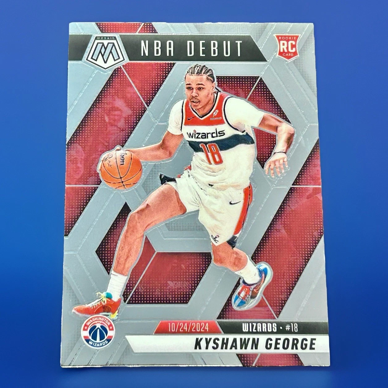 Kyshawn George Rookie Card 2024-25 Panini Mosaic #256