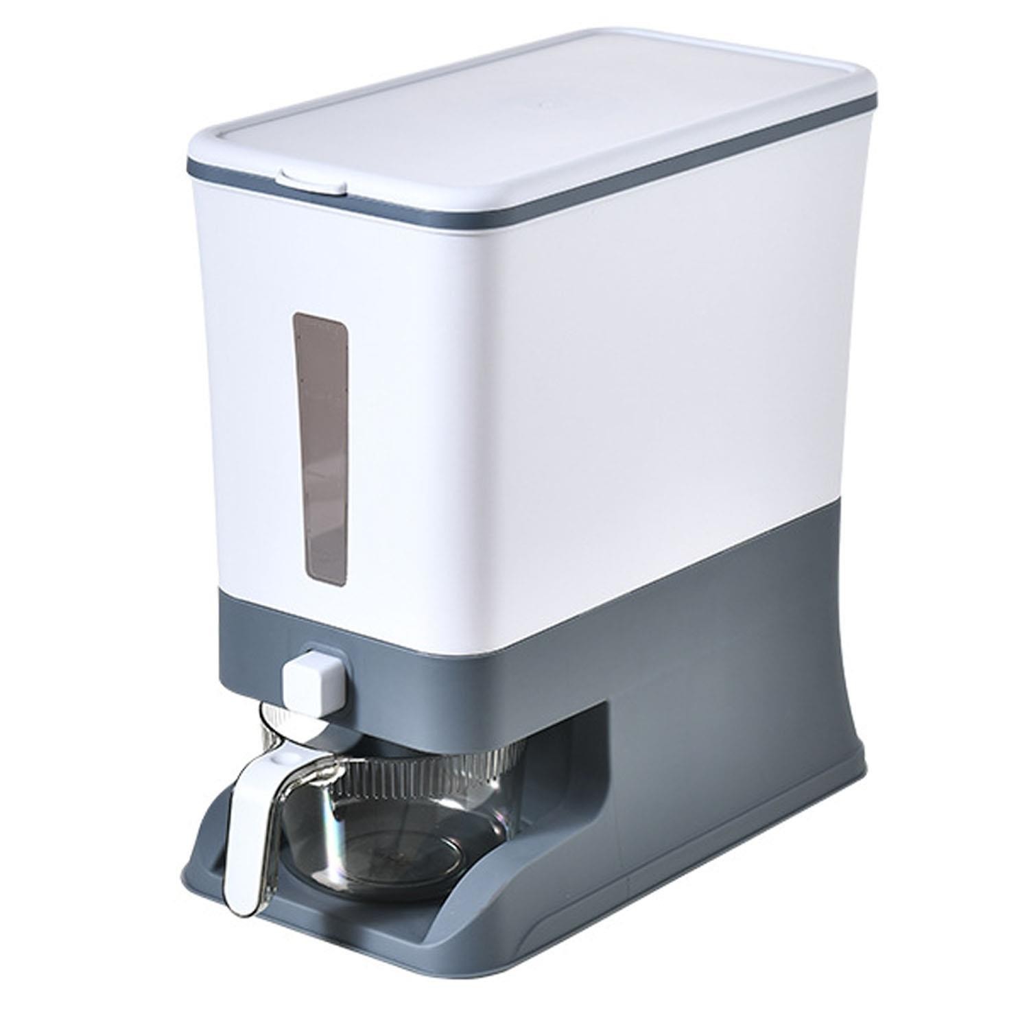 10kg Airtight Cereal Dispenser Moisture Proof Dry Food Storage Container Clear