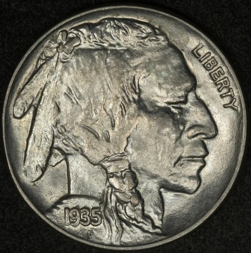 1935 BUFFALO NICKEL 5C LUSTROUS UNCIRCULATED SHARP STRIKE