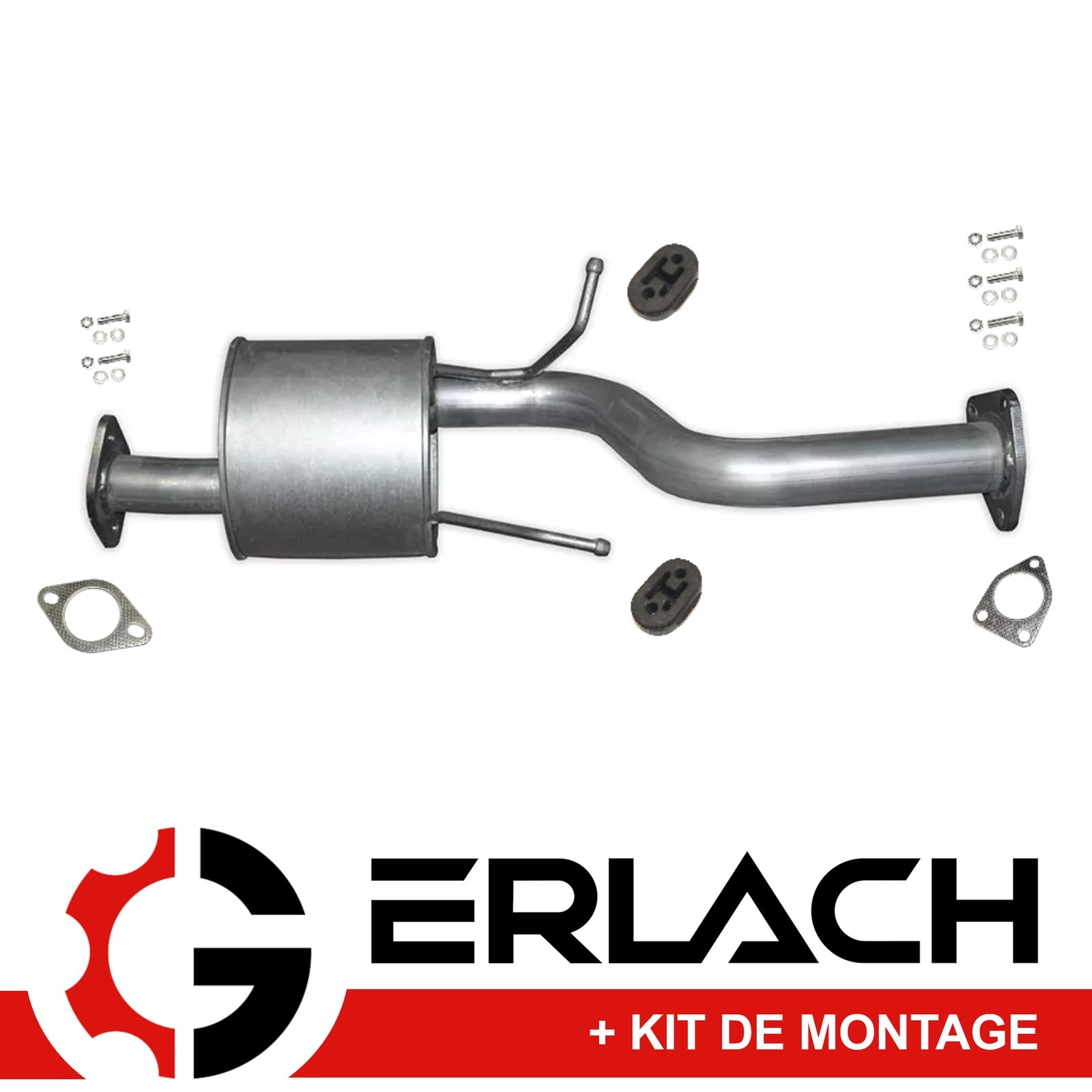 Silencieux intermédiaire pour Mitsubishi Pajero IV 3.2 DI-D 5-portes acier haute résistance