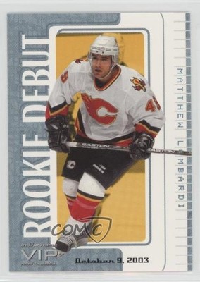 2003-04 ITG VIP Rookie Debut /70 Matthew Lombardi #29 RC 1k9