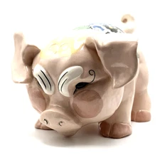 Kay Finch Grumpy Pig Large Hand Painted Figure
