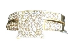 Naturalny 1,00 ct tw prawdziwy diament 10 kt y złoto obrączka ślubna zestaw rozmiar 7 wartość 1995 $