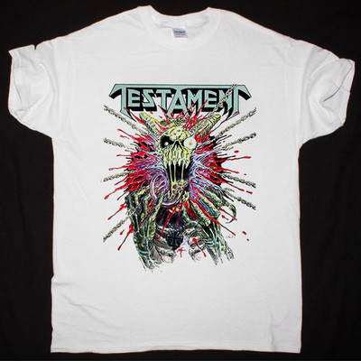Rare! Testament Band Apocalyptic City Cotton White S to 5XL Shirt KN073