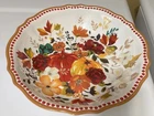 Pioneer Woman Large HTF Pumpkin Dot Serving Bowl Melamine 14"