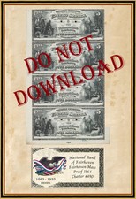 Hi-def Scan 1864 Proof 5s National Bank Of Fairhaven Massachusetts 490