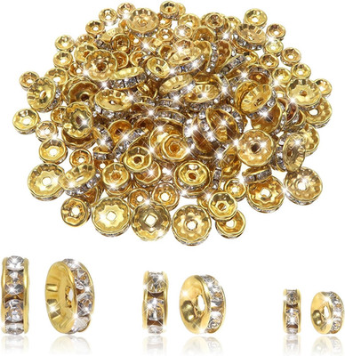 200Pcs Rondelle Spacer Beads 6Mm 8Mm 10Mm round Crystal Czech Loose Spacer Beads