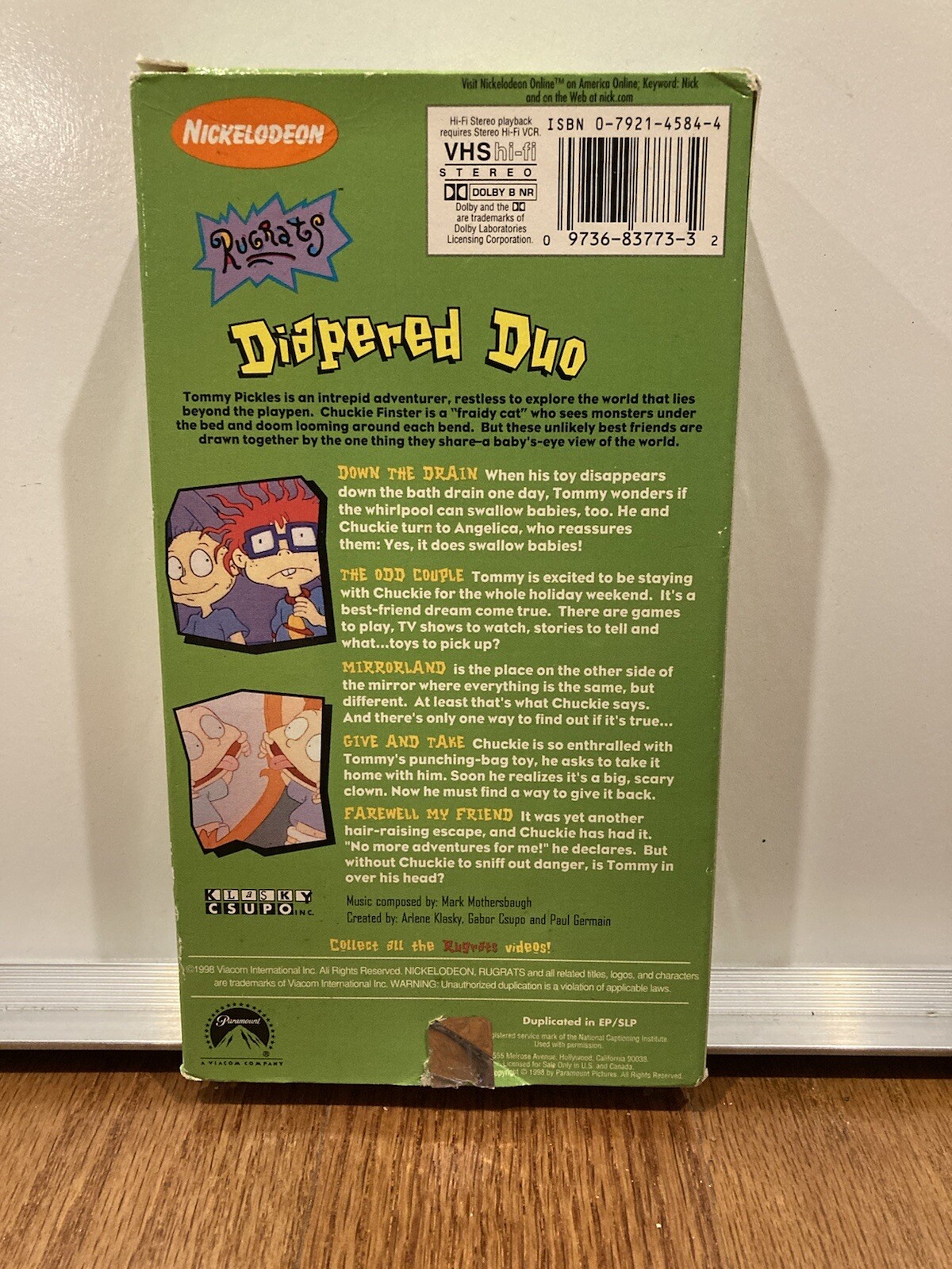RUGRATS DIAPERED DUO Vhs Video Tape 1998 Grelly USA
