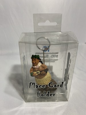 KC HAWAII~  ''MAN PLAYING UKULELE'' PLACE CARD HOLDER~NEW~D2