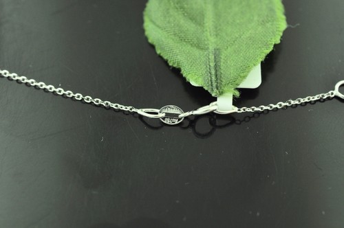 14k Solid white gold diamond stylish Rosita necklace 0.28 ct dainty cute - Picture 3 of 6