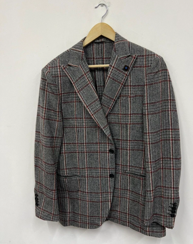 Blazer Chaqueta Abrigo Deportivo Lardini Lana Algodón Nylon Seda IT50 Ajuste M Foto 3 de 4