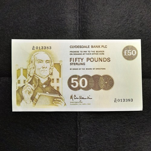 50 Pounds Sterling 1992 Scotland Clydesdale Bank Reproduction Banknote P-222a - Picture 3 of 4