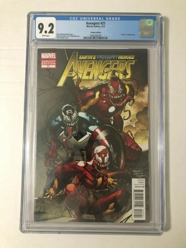 Avengers (Marvel 2010) #21 (2012) Carlo Barberi 1:50 Venom Variant CGC 9.2 (NM-)