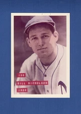 #188 BILL NICHOLSON, 1936 Athletics ~ 1974 BRA-MAC George Brace colorized card
