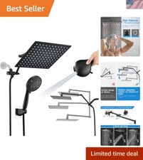 12" Rainfall Shower Head with Handheld Spray, Dual Rain Showerhead with High ...