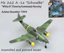 WW2 German Me 262 A-1a Schwalbe jet fighter plane aircraft assembled Easy model