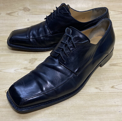 Mezlan Black Oxford Size 11 Square Toe Lace Up Mens Leather  display picture 1