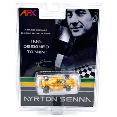 AFX 22114 Mega-G+ Lotus 99T Ayrton Senna 1987 Yellow/Blue HO Slot