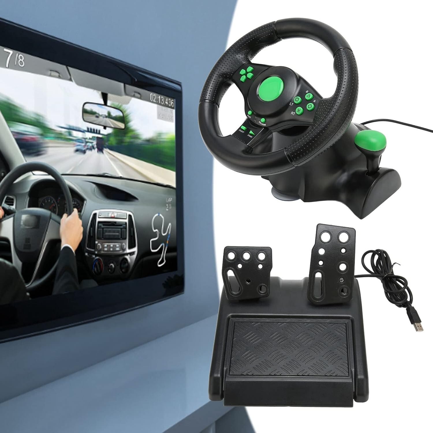 Volant de jeu Septpenta 180° pour transformer vos soirées gaming sur PC entre amis