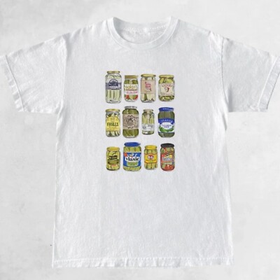 Vintage Canned Pickles Funny Pickle Lovers Mens Womens White T-Shirt From Tictok