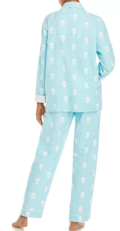 Conjunto de pijama feminino PJ Salvage flanela estampado aquático L138107 tamanho XS - Imagem 2 de 3