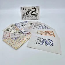 Lot 10 cartes postales différentes de Pierre Alechinsky, Post card by Alechinsky