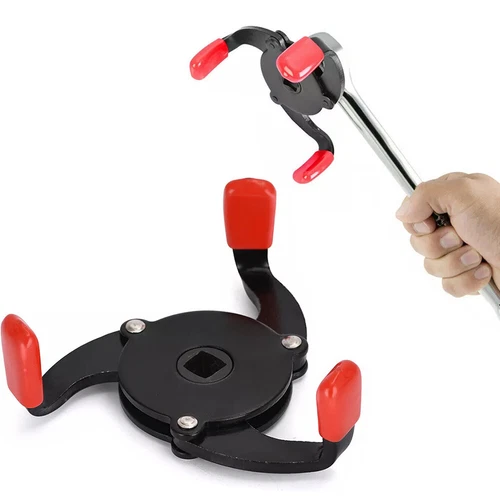 Universal 3 Jaw Oil Filter Wrench Adjustable Car Spanner Remover Tool