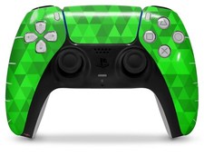 Skin Sony PS5 Controller Triangle Mosaic Green