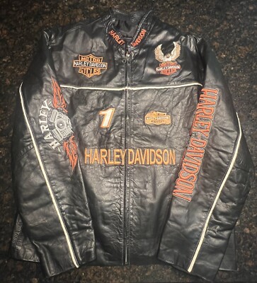 HARLEY-DAVIDSON ブラックレザージャケット Mサイズ Harley Davidson（ハーレー・ダビッドソン） レザージャケット