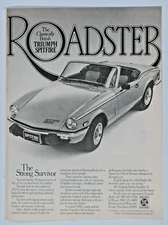 1978 Triumph Spitfire Roadster Vintage The Strong Survivor Original Print Ad